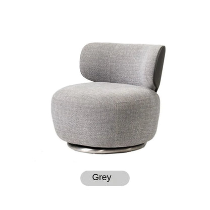 Single Swivel Accent Chair – Fabric, Cushioned, Wood Frame