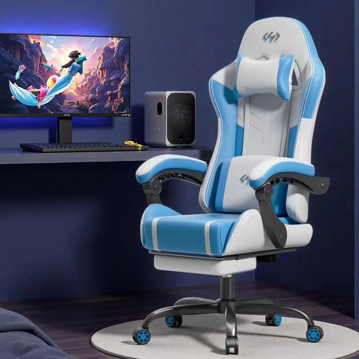 NEBMAAX Ergonomic Gaming Chair with Massage