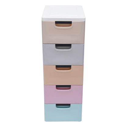5-Drawer Plastic Storage Dresser Tower
