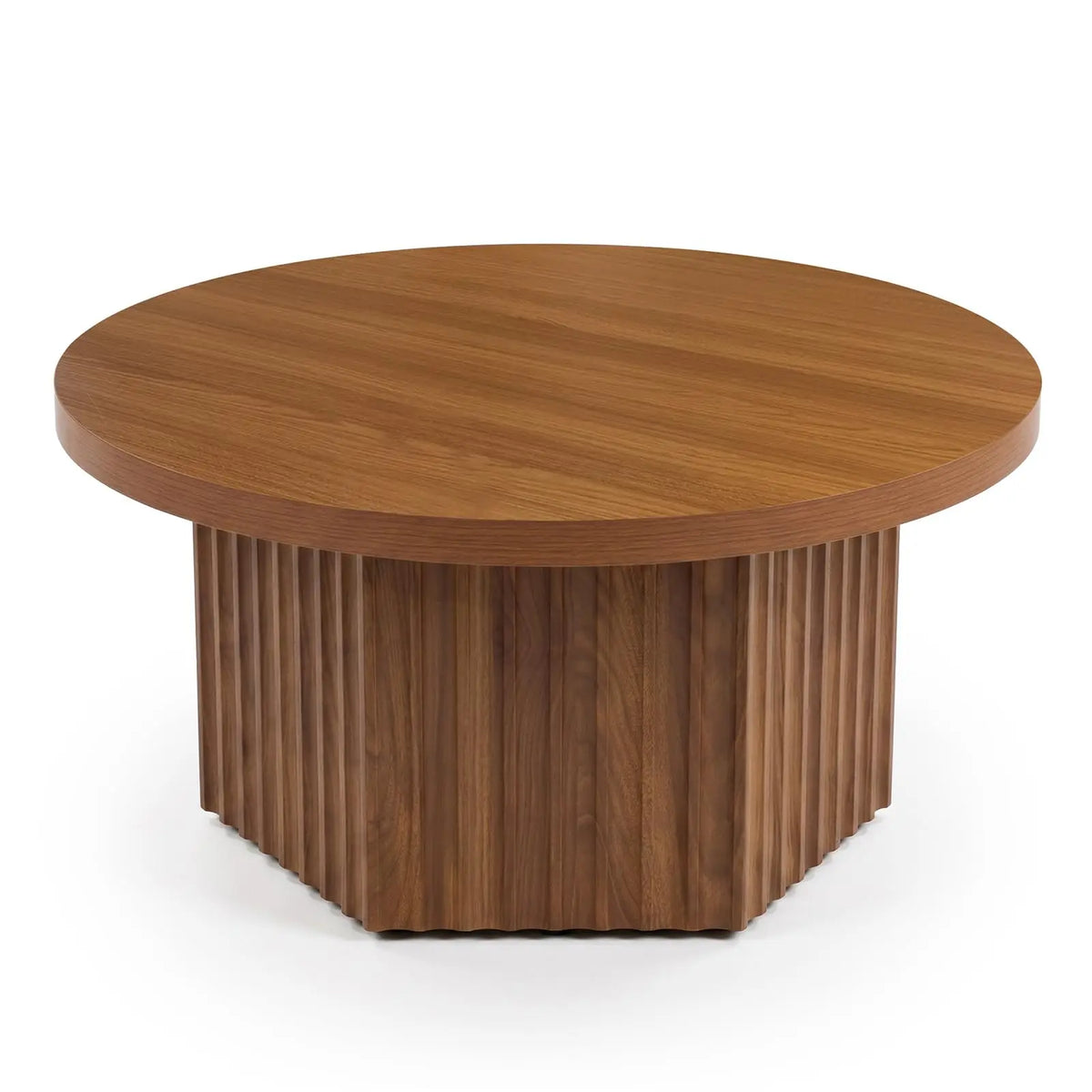 Fluted Drum Coffee Table, 31.5" Round