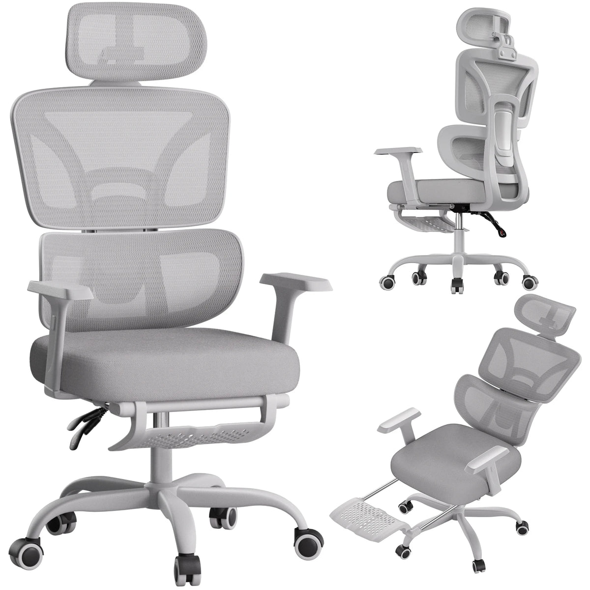 FRODROVIA Mesh Office Chair with Footrest