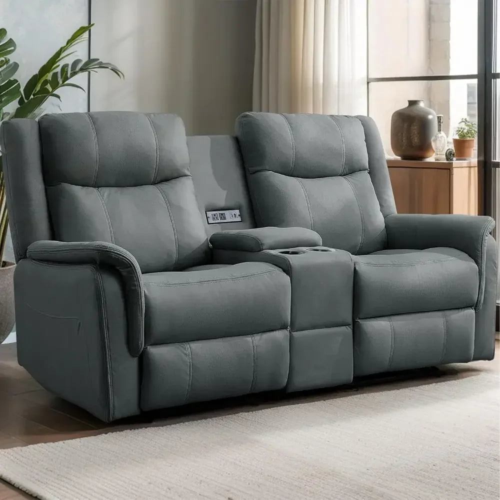 Reclining Loveseat with USB & Cup Holders