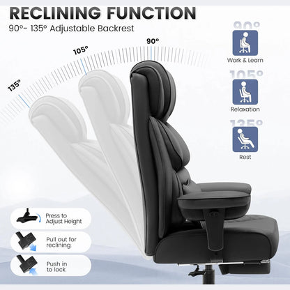 Big & Tall Leather Gaming Office Chair