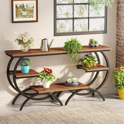 Tribesigns C-Shaped Industrial End Table