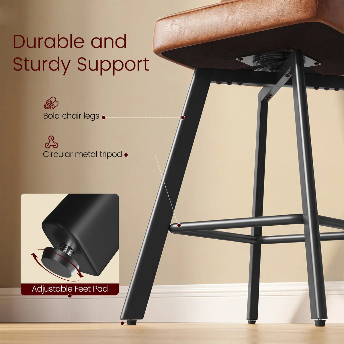 Counter Height Bar Stools, Set of 4