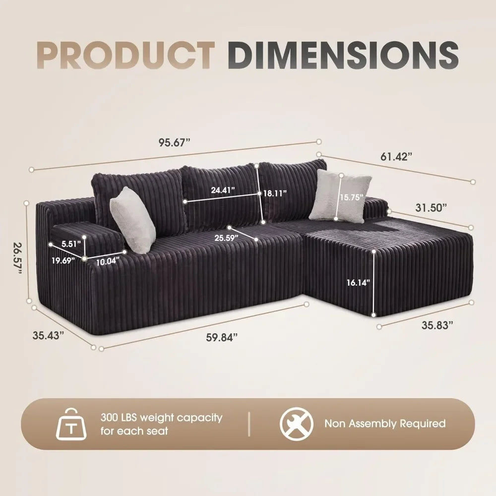 Cloud Memory Foam Sectional Sofa