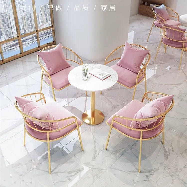 Dining Table & 4 Chairs Set, Restaurant Style