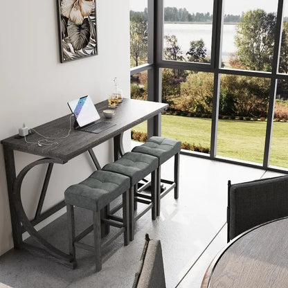 Counter Height Bar Table Set with Stools