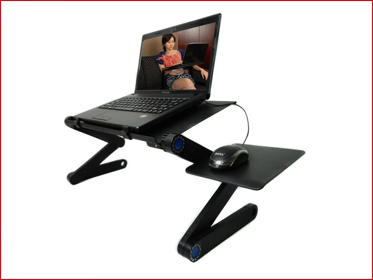 Adjustable Laptop Desk Stand with Cooling Fan