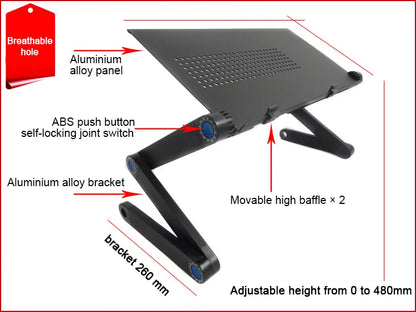 Adjustable Laptop Desk Stand with Cooling Fan