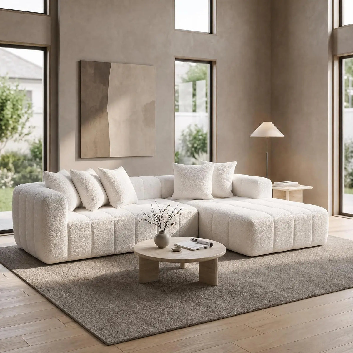 107.9" L-Shaped Boneless Cloud Sofa