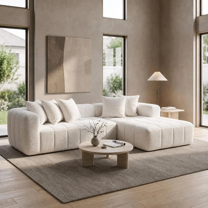107.9" L-Shaped Boneless Cloud Sofa