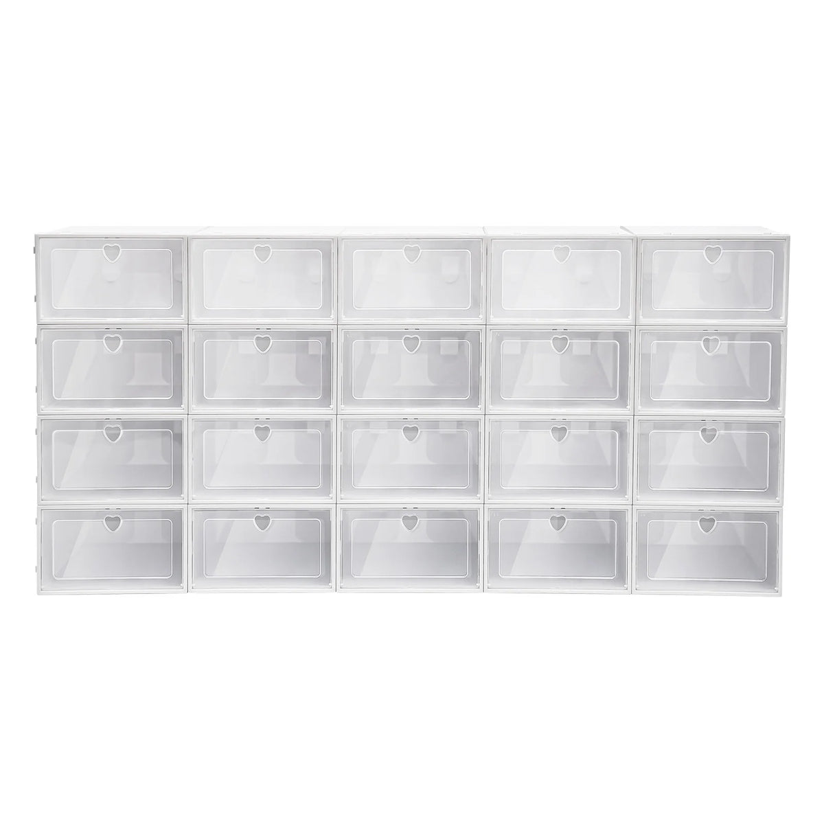 20-Pack Stackable Shoe Boxes