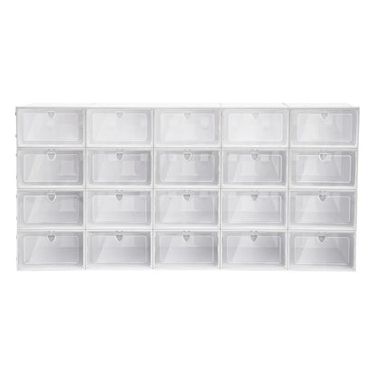 20-Pack Stackable Shoe Boxes