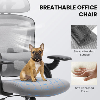 JHK Mesh Office Chair with Flip-Up Arms