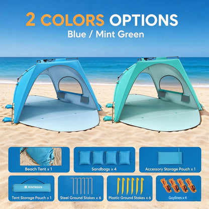 Pop-Up Beach Tent Sun Shelter (5-6 Person)
