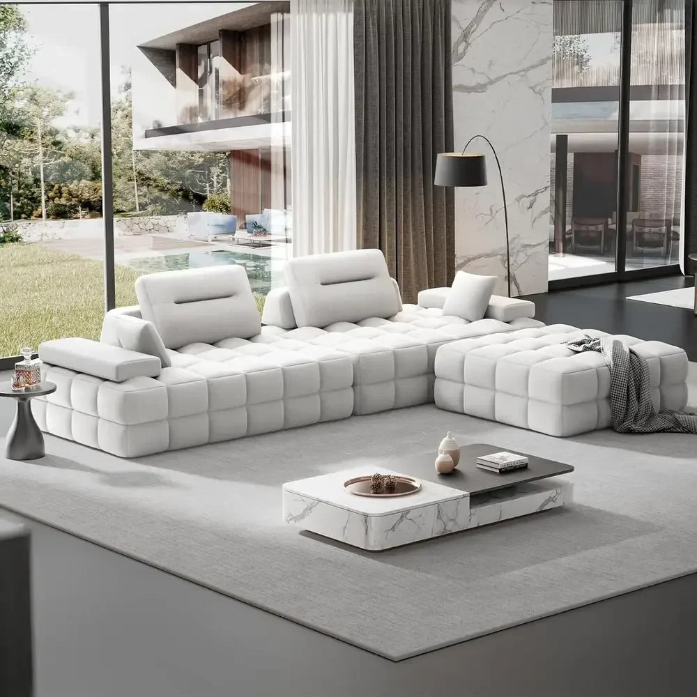 L-Shaped Sectional Sofa, Chenille