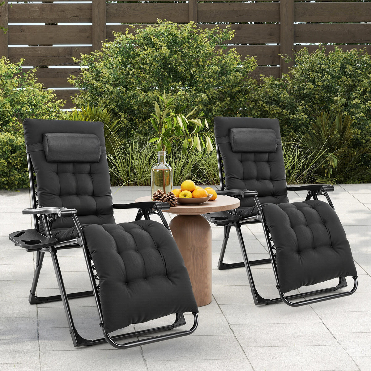 JHK Zero Gravity Lounge Chair with Cup Holder