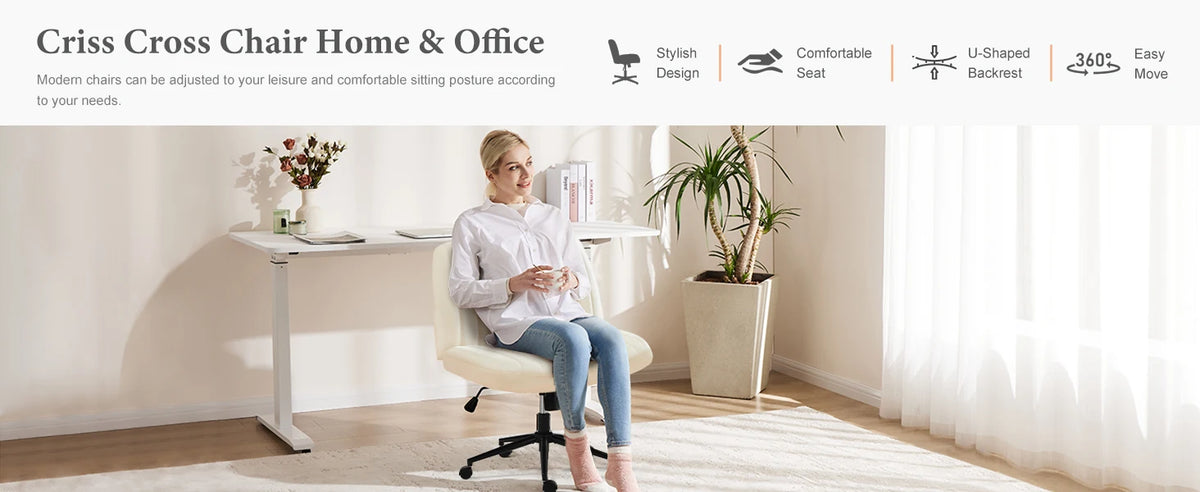 JHK Armless Swivel Office Chair, PU Leather