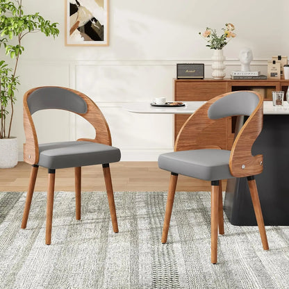 Farini Upholstered Wood Dining Chairs, Set of 2