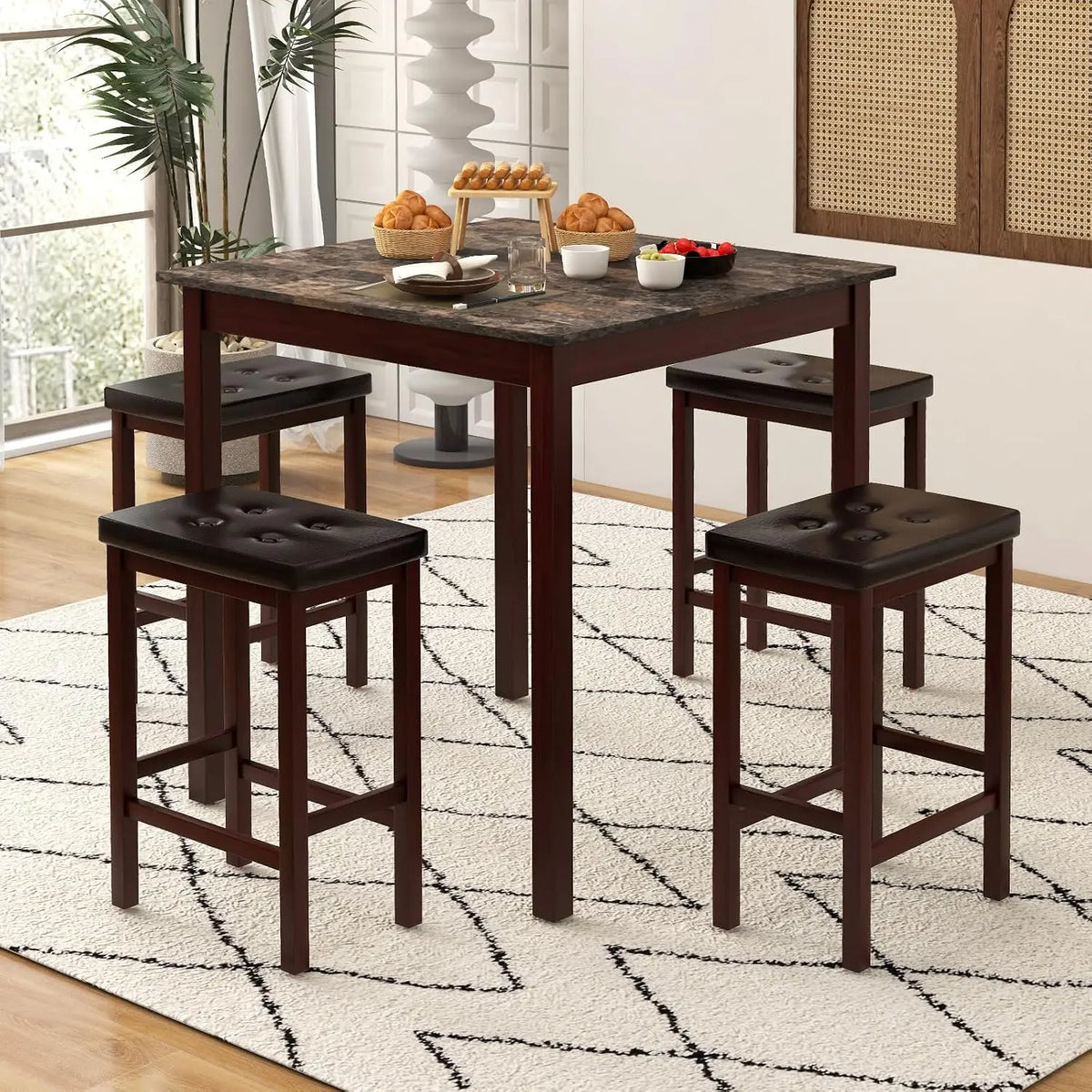 Counter Height Dining Table Set for 4