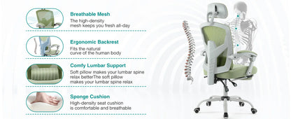 JHK Reclining High-Back Mesh Gaming Chair