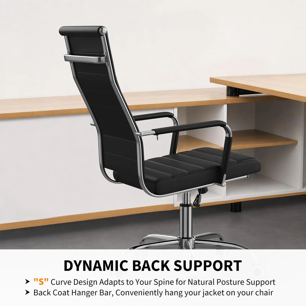 Executive PU Leather Office Chair, Mid Back