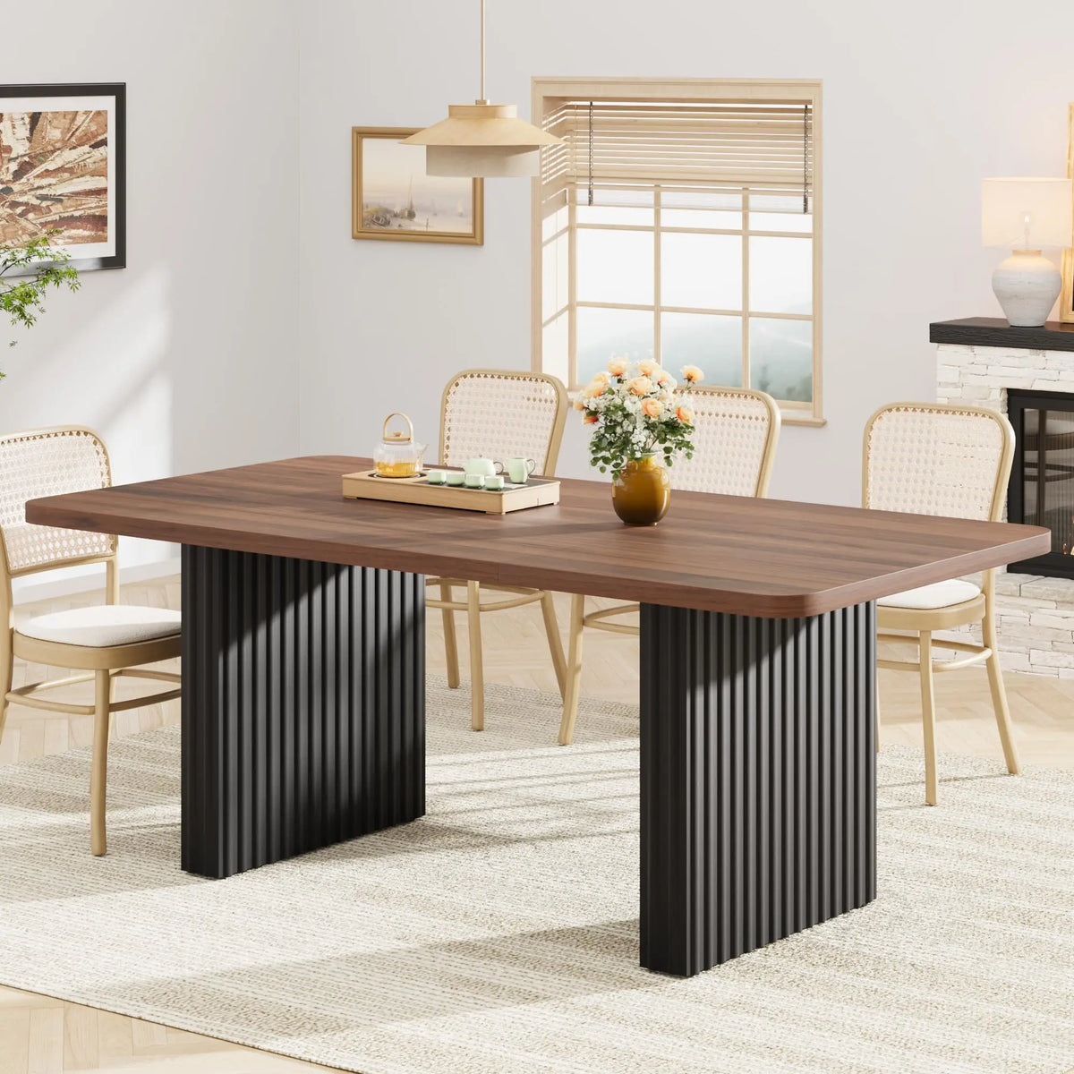 Farmhouse Dining Table for 6-8, 71"