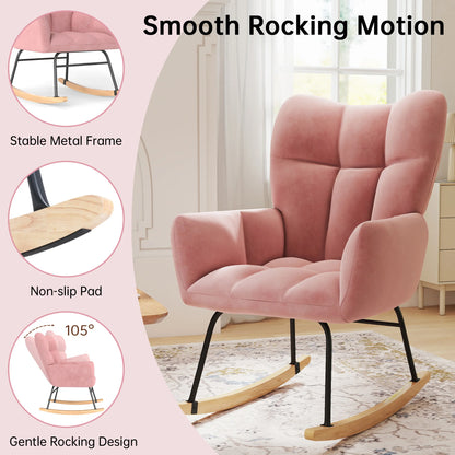 TUAREX High-Back Nursery Glider Rocker