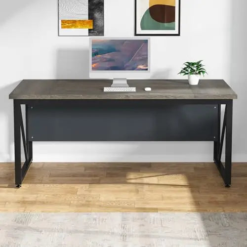 63" Computer Desk with Storage Shelf