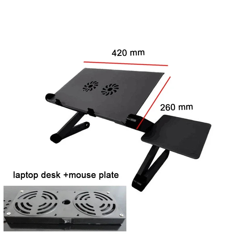 Adjustable Laptop Desk Stand with Cooling Fan