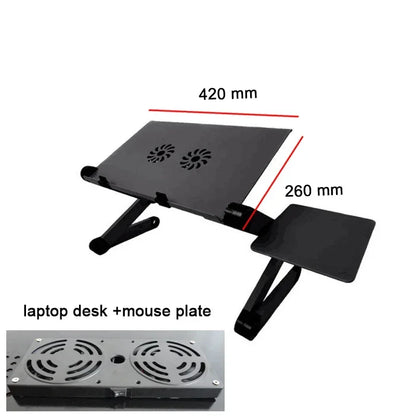 Adjustable Laptop Desk Stand with Cooling Fan