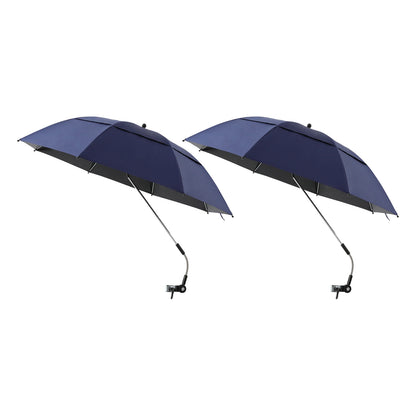 2-Pack Adjustable Beach Chair Umbrellas