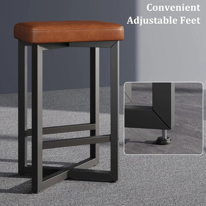 Garvee Backless Counter Height Bar Stools, Set of 2
