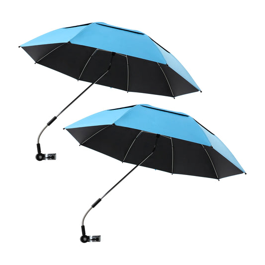 2-Pack Adjustable Beach Chair Umbrellas