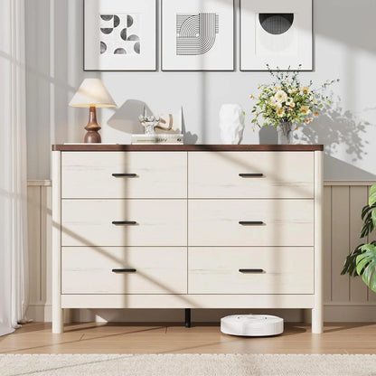 6 Drawer Wooden Dresser
