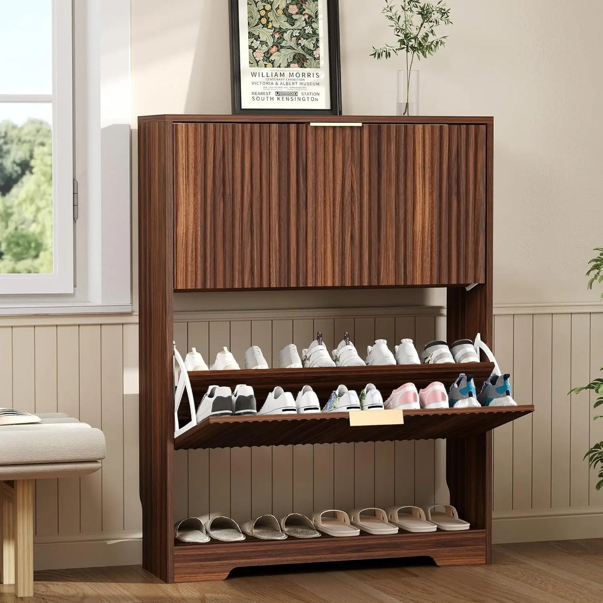 Modern Slim Shoe Storage Cabinet
