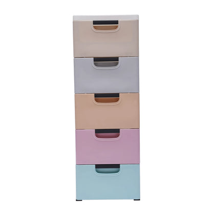 5-Drawer Plastic Storage Dresser Tower