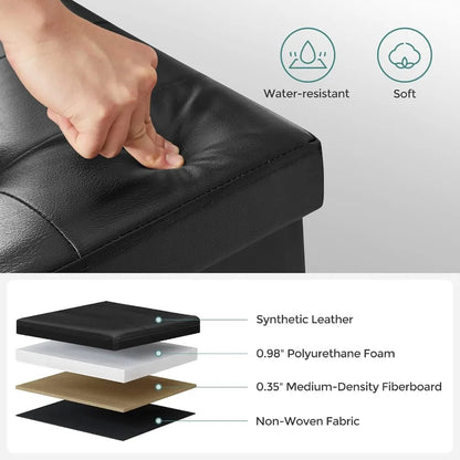 43" Storage Ottoman Bench with Flip Lid