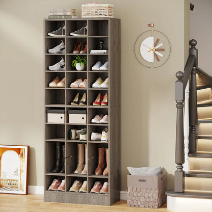 Tribesigns 8-Tier Wood Shoe Cabinet