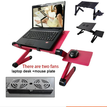 Adjustable Laptop Desk Stand with Cooling Fan
