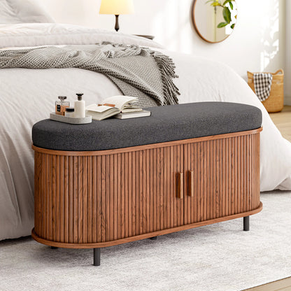 3-Tier Shoe Storage Bench with Cushion
