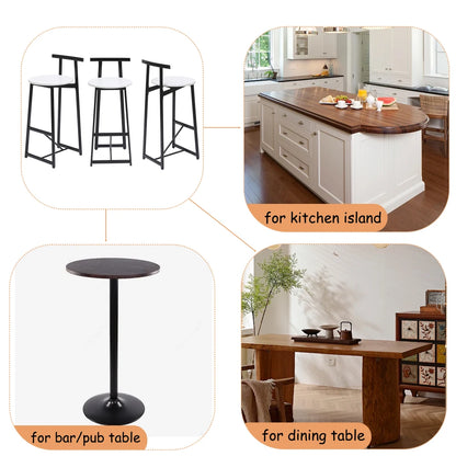 Orraves Metal Counter Bar Stools, Set of 3