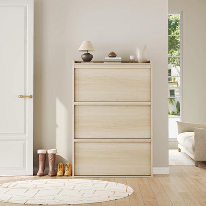 3 Flip Drawer Shoe Cabinet, 46"