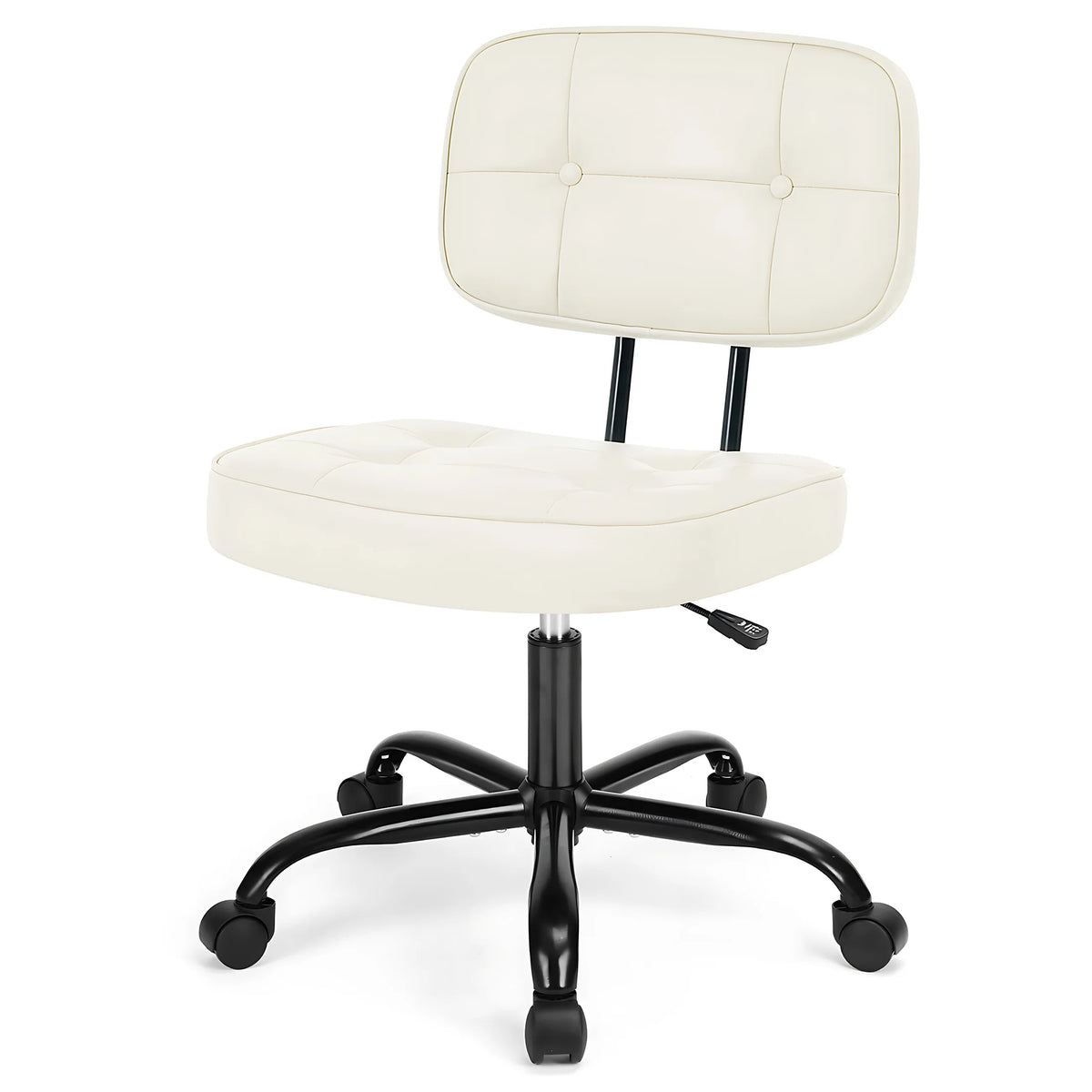 JHK Armless PU Leather Office Chair