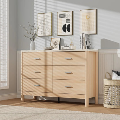 6 Drawer Wooden Dresser