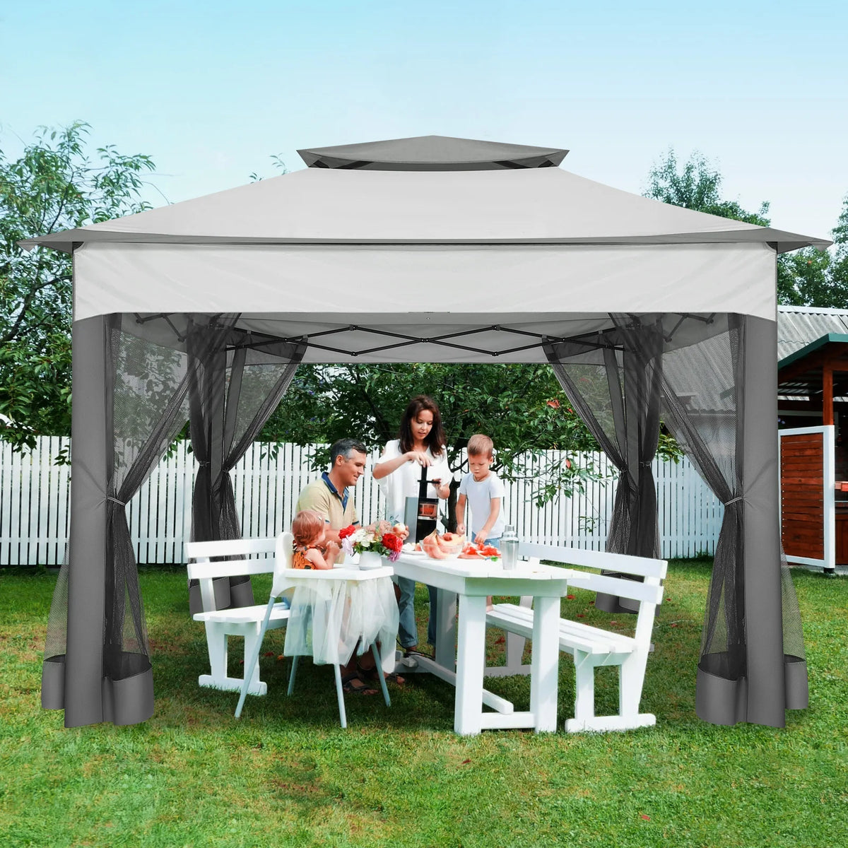 11x11 Pop Up Gazebo with Mosquito Netting