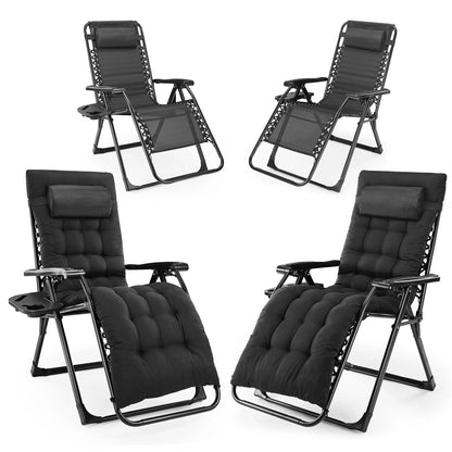 JHK Zero Gravity Lounge Chair with Cup Holder