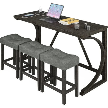 Counter Height Bar Table Set with Stools