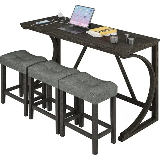 Counter Height Bar Table Set with Stools